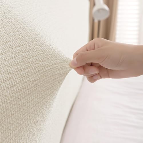 Snow Linen Bed Headboard Cover - Stain-Resistant Protector for Queen & King Sizes