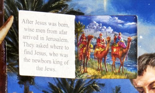Vermont Christmas Company Advent Calendar with Bible Nativity Story - Countdown to Christmas, 8.25x11.75 inches, Glitter Highlights