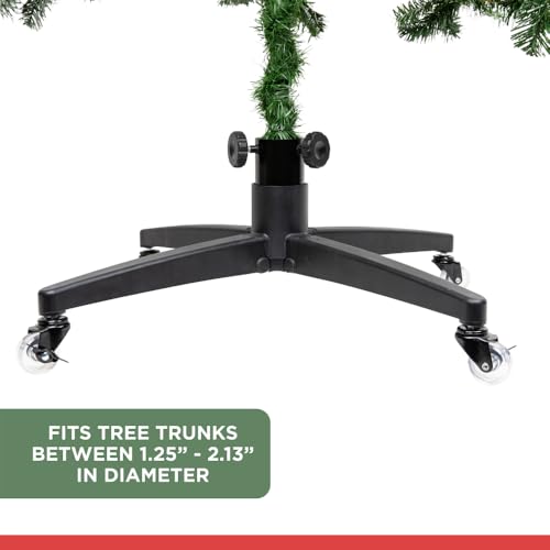 Rolling Heavy-Duty Christmas Tree Stand with Lockable Wheels for 9ft Trees