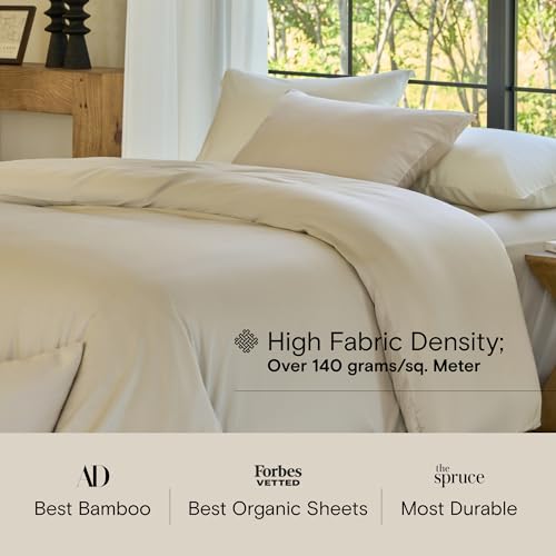 Cooling Bamboo Viscose Duvet Cover Set - Soft 3-Piece King/Cal King Bedding