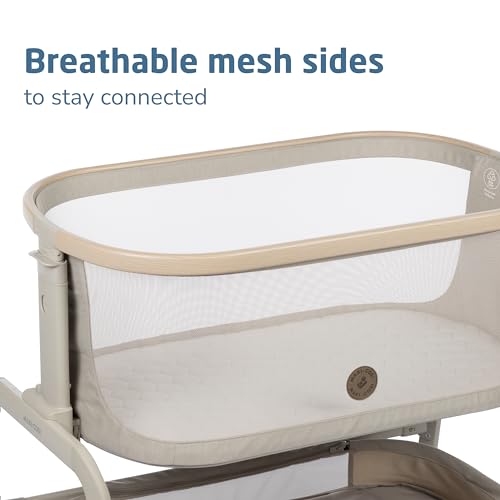 Bedside Sleeper Portable Baby Bassinet with Adjustable Height - Classic Oat