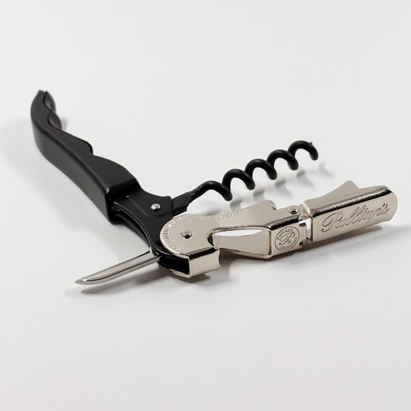 Pulltap’s Double-Hinged Waiter's Corkscrew – Professional Wine Opener with Foil Cutter