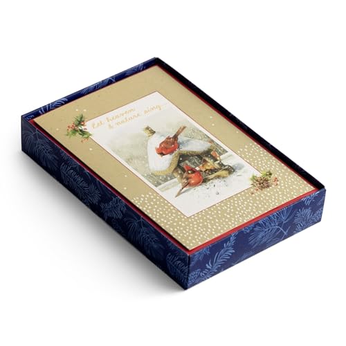 Christmas Card Set with Cardinal Artwork and Scripture - 18 Pack