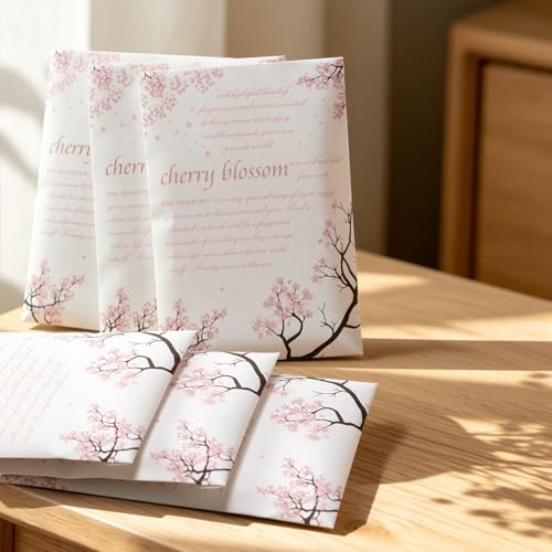 Cherry Blossom Scented Sachets for Drawers and Closets, 8-Pack