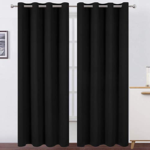 Thermal Insulated Blackout Curtains - 52 x 84 Inch Room Darkening (2 Panels)