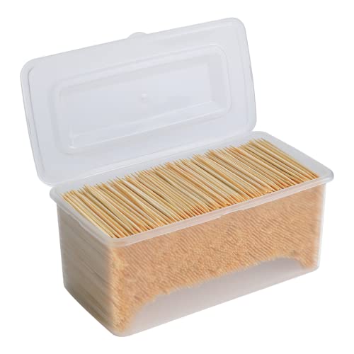 WQR Natural Bamboo Toothpicks 3000 Count for Oral Care, Cooking & Party