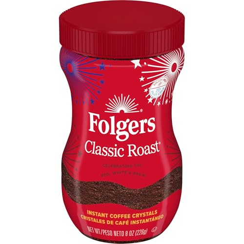 Classic Roast Instant Coffee, Smooth & Rich Hot or Iced - 8 oz Jar