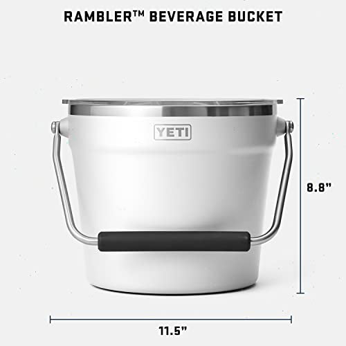 Insulated Stainless Steel Beverage Ice Bucket with Rotating Handle