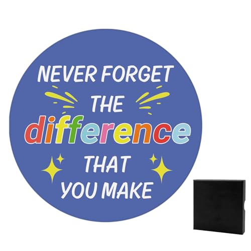 FAJUXIS Round Fridge Magnet - Never Forget the Difference You Make | Inspirational Gift in Gift Box