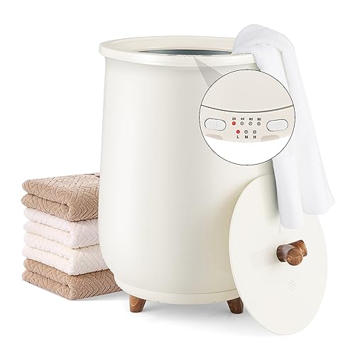 Tangkula 23L Grey Towel Warmer Bucket with Adjustable Temperature & Fragrance Holder