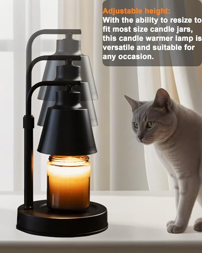 Adjustable Candle Warmer Lamp with Timer and Dimmable Brightness