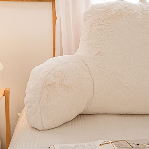 Ivory Reading Pillow - 18.5" Bed Wedge with Arms for Support