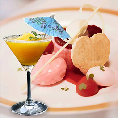 BLUE TOP 144 Pack 4-Inch Colorful Cocktail Umbrella Picks for Drinks & Food