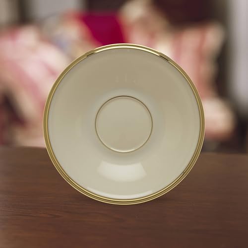 Lenox Eternal Porcelain Saucer 6-inch with Gold Accents - Pack of 1