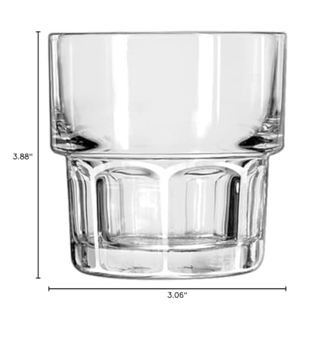 Libbey Gibraltar 7 oz. Stackable Rocks Glass - Clear, Commercial Grade