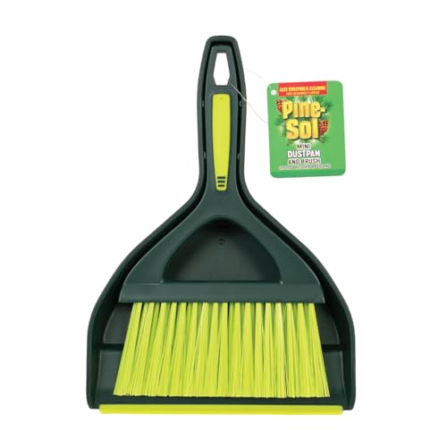 Mini Dustpan and Brush Set - Compact Nesting Hand Broom for Cleaning