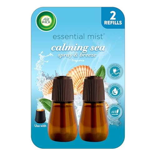 Essential Oil Mist Diffuser Refills - Calming Sea Spray & Breeze, 2-Pack