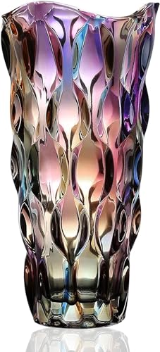 Heavy-Duty Crystal Glass Flower Vase for Modern Table Centerpieces