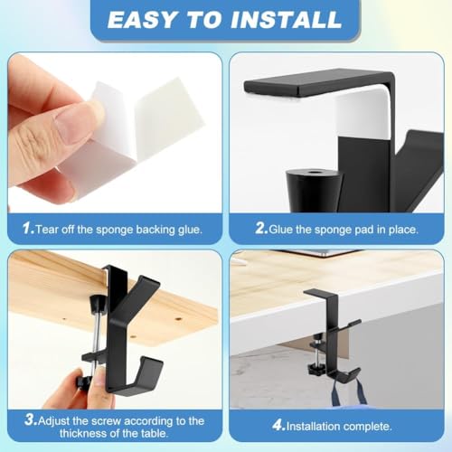 3-Pack Adjustable Mantel Stocking and Garland Hangers, No-Drill Metal Hooks