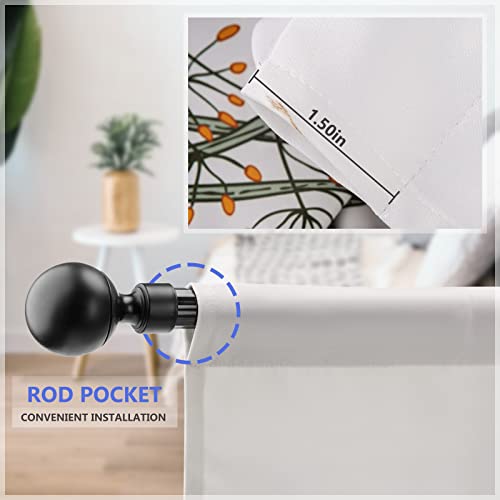 Christmas Tree Kitchen Curtains - Xmas Merry Christmas Winter Holiday Pattern Cafe Small Short Tier Window Curtains for Living Dining Room Decor Rod Pocket Window Drapes 36 Inch Length Set 28"x36"