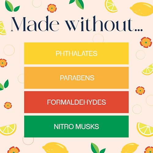 Plug-In Scented Oil Air Freshener Refills, Lemon Zest & Poppy (5 Pack)