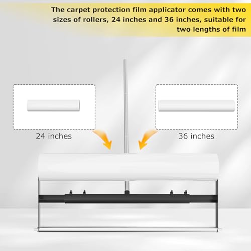 Adjustable Carpet Protection Film Applicator, 24"-36" Width Tool