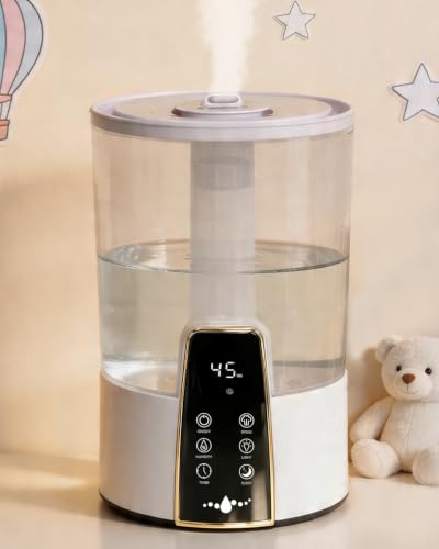 4L Top-Fill Cool Mist Humidifier for Bedroom with Night Light