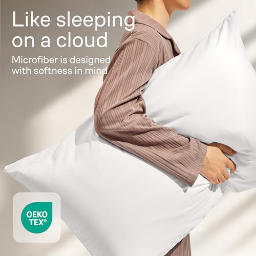 Niagara Sleep Solution Ultra Soft Pillow Protectors with Zipper, Standard, Set of 4