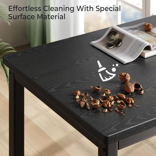 Space-Saving 3-Piece Dining Table Set for 4 with Benches