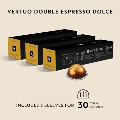 Nespresso Vertuo Double Espresso Dolce Coffee Pods 30-Count