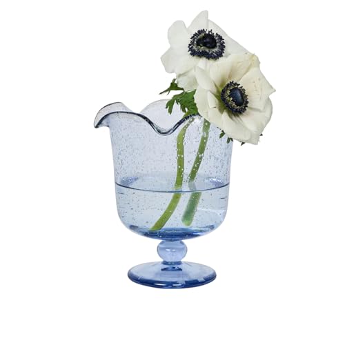 Juliska Provence 5.5-Inch Chambray Hurricane Vase Handmade Glass Decor