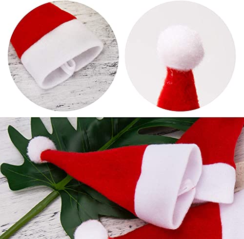 Luter Mini Christmas Hats 20 Pack for Cutlery & Wine Bottle Decorations