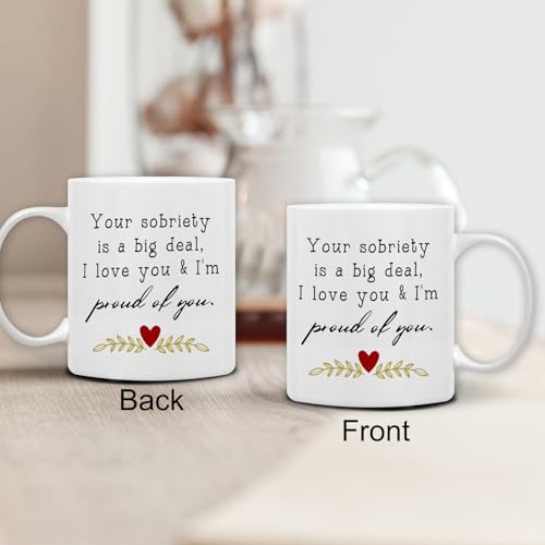 Sobriety Gifts Coffee Mug - Inspirational Sober Tea Cup for Women Men, 11oz Ceramic