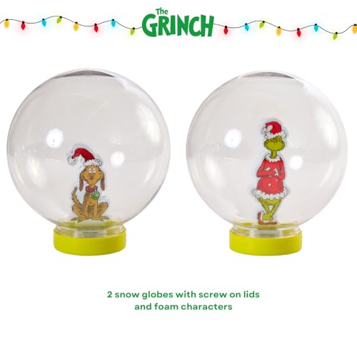 DIY Snow Globe Craft Kit for Kids - Includes 2 Globes, Glitter and Stickers