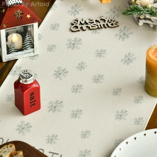 Artoid Mode Pine Tree Christmas Table Runner 13x48 Beige