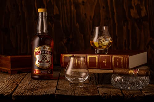 LUXBE 4-Pack Crystal Whiskey & Brandy Glasses - 7.1oz Tasting Glasses Set