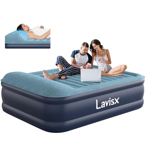 Queen Air Mattress 20" with Built-in Pump & Pillow Top