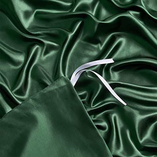 Satin Duvet Cover for Weighted Blanket, 60x80, Dark Green