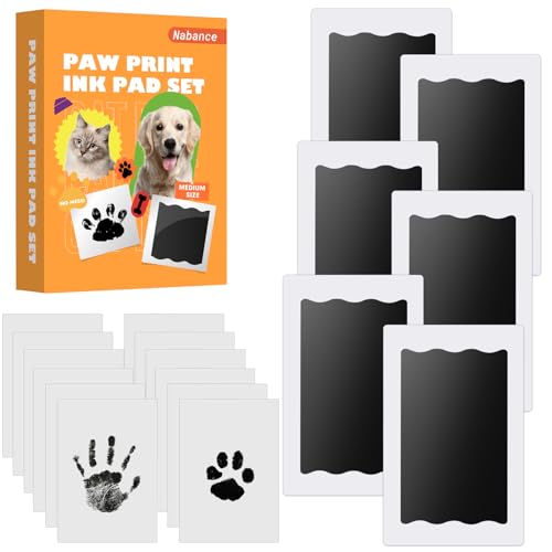 Inkless Paw Print Kit for Pets & Babies - 6 Mess-Free Ink Pads & 12 Cards