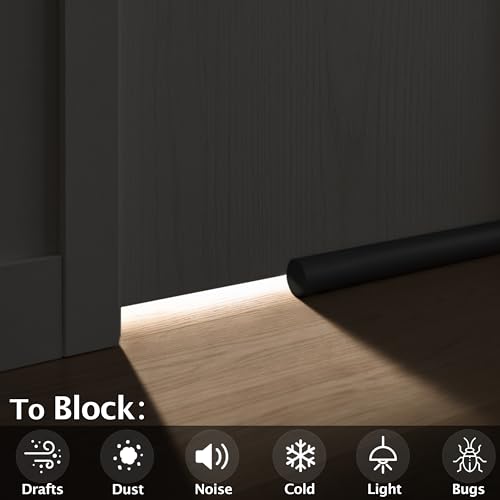 Under Door Draft Stopper 36 Inch - Adjustable Door Seal & Noise Blocker