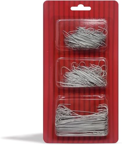 300 Silver Ornament Hooks for Christmas Tree Decoration
