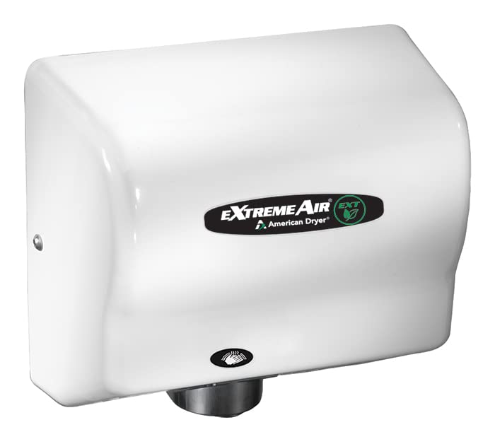 American Dryer ExtremeAir EXT7-M Steel High-Speed Hand Dryer, 12-15 Sec, White Epoxy Finish