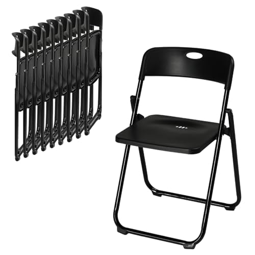 10-Piece Folding Chair Set, Lightweight Plastic Event Chairs, 300lb Capacity