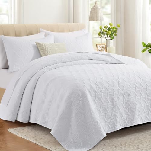 Lavsiry King Size Quilt Bedding Set - 3 Piece Soft Lightweight Coverlet