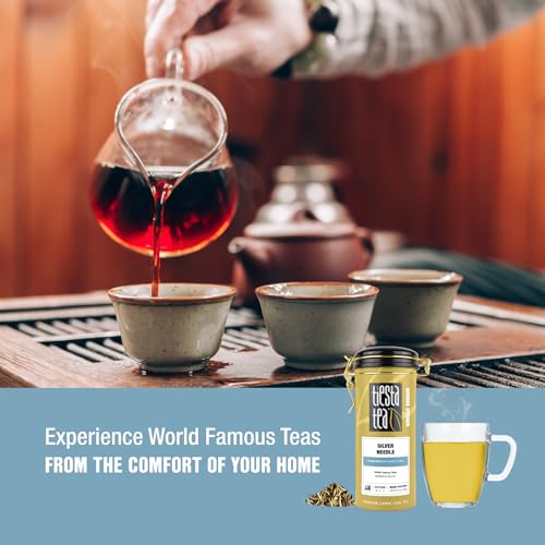 Tiesta Tea Silver Needle White Tea ? Premium Loose Leaf, Single-Origin from China | Pure Unblended Low-Caffeine Tea | Hot or Cold Brew | 2.5oz Refillable Tin | Brews 50 Cups