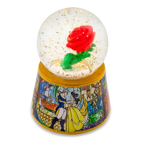 Enchanted Rose Mini Light-Up Snow Globe - 3-Inch Decorative Keepsake
