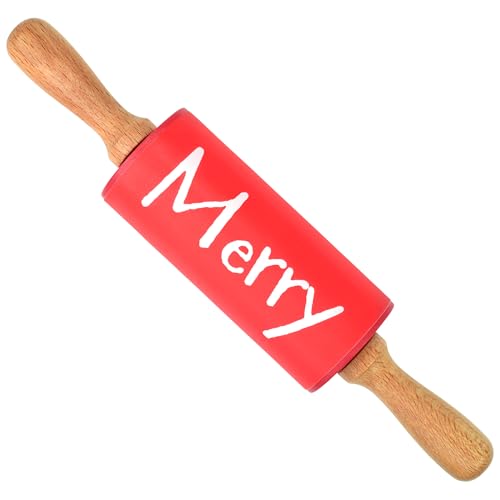 Christmas Holiday Mini Baking Set with Spatula Whisk and Rolling Pin