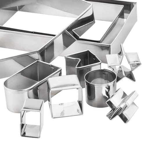 Gingerbread House Cookie Cutter Set - 3D 10-Piece Stainless Steel Kit