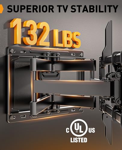 Full Motion TV Wall Mount for 42–86 Inch TVs, Heavy-Duty Articulating Arm