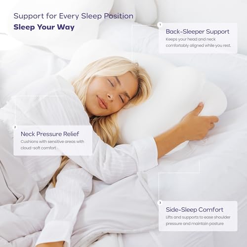 Mellow CloudAlign Memory Foam Neck & Shoulder Support Pillow - Standard (Pack of 1)